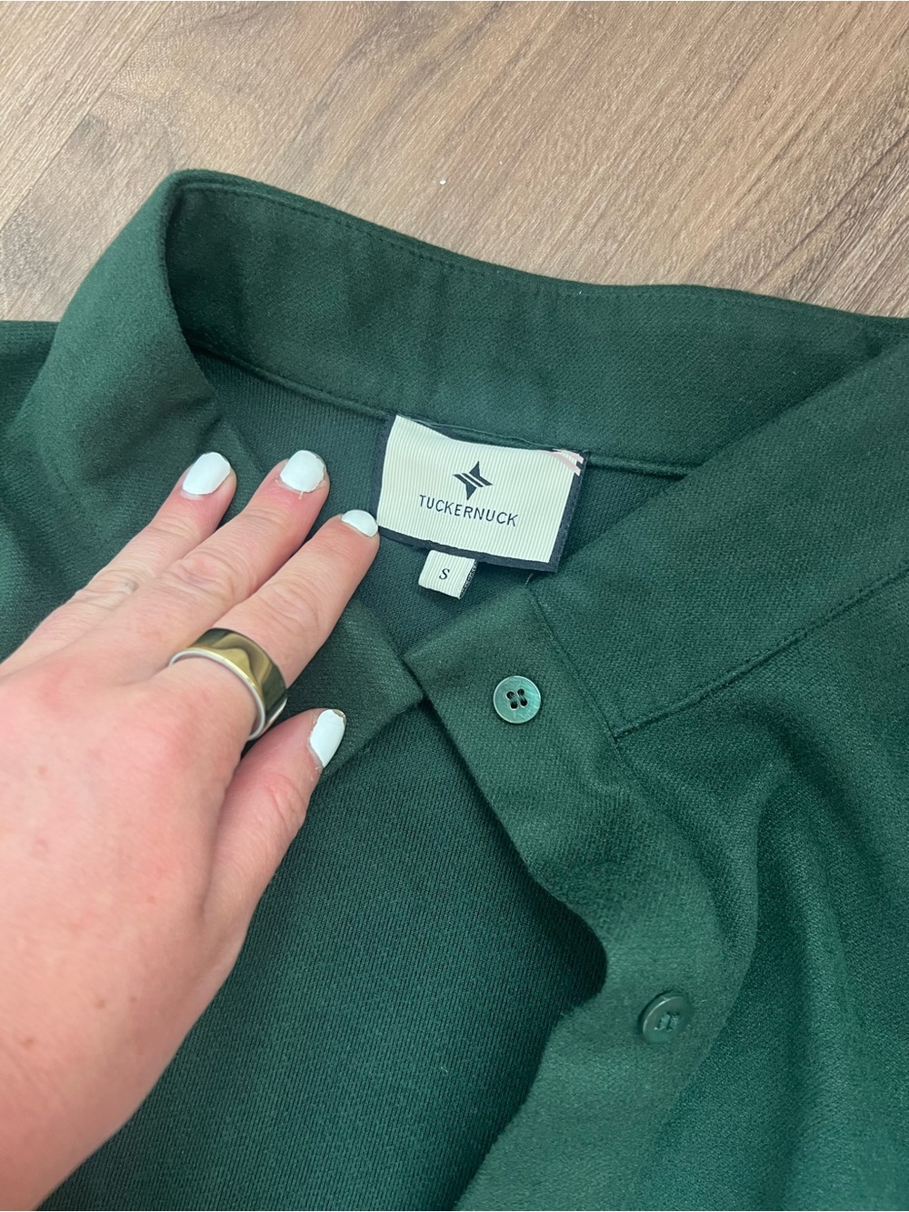 Tuckernuck Forest Green Collared Mini Dress - Picture 2 of 2